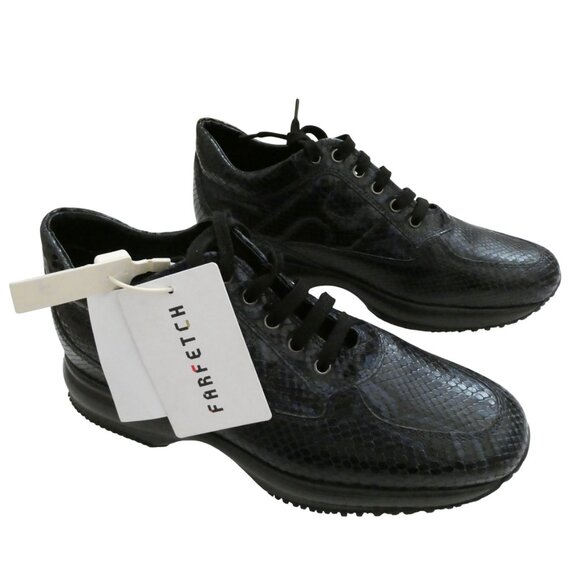 HOGAN Interactive Snake Print leather sneakets NWT 39.5 - Picture 1 of 14